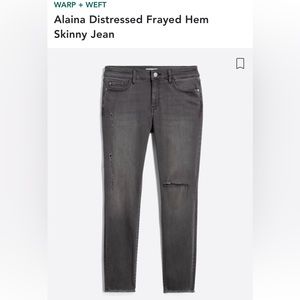 Warp and Weft Alaina Distressed Frayed Hem Skinny Jean from Stitch Fix